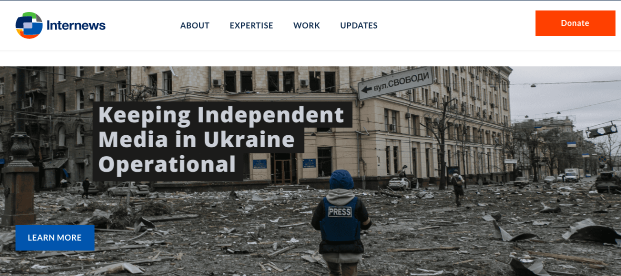 Internews, rapid media assistance and support for a sustainable media future in Ukraine
